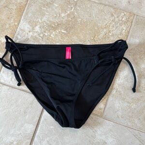 Black bikini bottom. Tie side